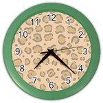 Leopard Print Color Wall Clock Front