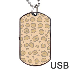 Leopard Print Dog Tag Usb Flash (one Side) by Sobalvarro