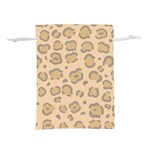 Leopard Print Lightweight Drawstring Pouch (S) Back