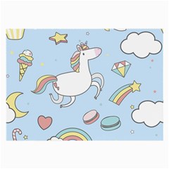 Unicorn Seamless Pattern Background Vector Large Glasses Cloth (2 Sides) by Sobalvarro