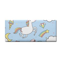 Unicorn Seamless Pattern Background Vector Hand Towel by Sobalvarro