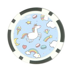 Unicorn Seamless Pattern Background Vector Poker Chip Card Guard (10 Pack) by Sobalvarro