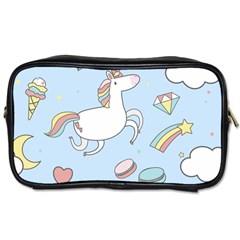 Unicorn Seamless Pattern Background Vector Toiletries Bag (one Side) by Sobalvarro