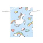 Unicorn Seamless Pattern Background Vector Lightweight Drawstring Pouch (M) Front