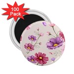 Vector Hand Drawn Cosmos Flower Pattern 2.25  Magnets (100 pack)  Front