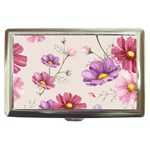 Vector Hand Drawn Cosmos Flower Pattern Cigarette Money Case Front