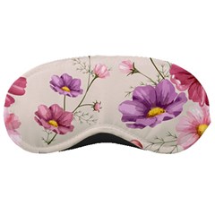 Vector Hand Drawn Cosmos Flower Pattern Sleeping Mask by Sobalvarro