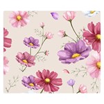 Vector Hand Drawn Cosmos Flower Pattern Double Sided Flano Blanket (Small)  50 x40  Blanket Back