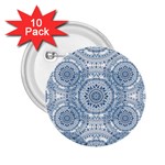 Boho Pattern Style Graphic Vector 2.25  Buttons (10 pack)  Front