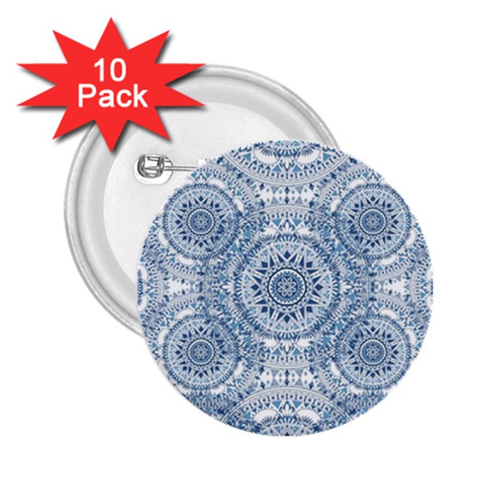 Boho Pattern Style Graphic Vector 2.25  Buttons (10 pack) 