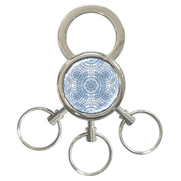 Boho Pattern Style Graphic Vector 3-Ring Key Chain