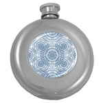 Boho Pattern Style Graphic Vector Round Hip Flask (5 oz) Front