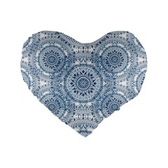 Boho Pattern Style Graphic Vector Standard 16  Premium Heart Shape Cushions by Sobalvarro