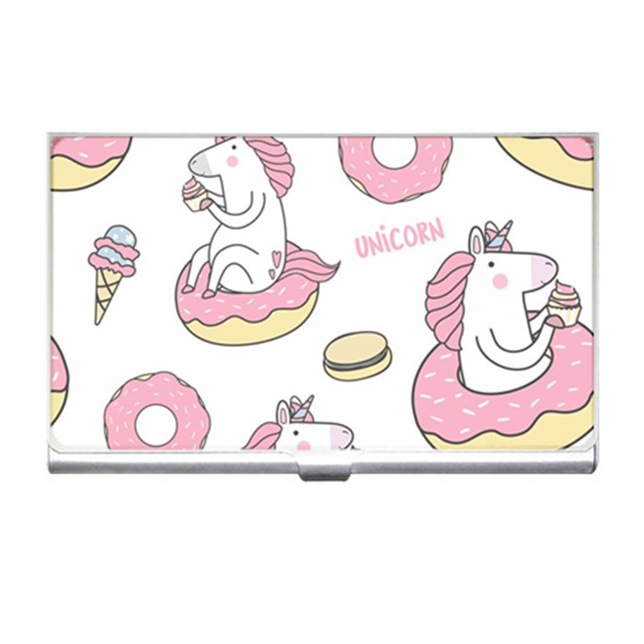 Unicorn Seamless Pattern Background Vector (1) Business Card Holder