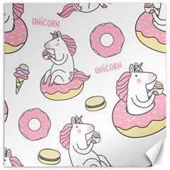 Unicorn Seamless Pattern Background Vector (1) Canvas 20  X 20  by Sobalvarro