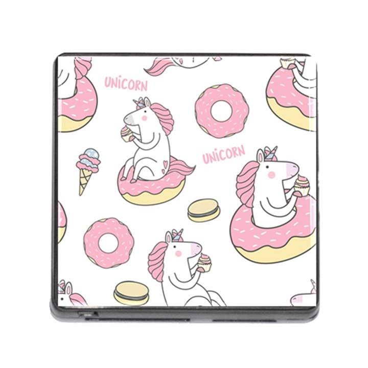 Unicorn Seamless Pattern Background Vector (1) Memory Card Reader (Square 5 Slot)