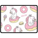 Unicorn Seamless Pattern Background Vector (1) Fleece Blanket (Large)  80 x60  Blanket Front