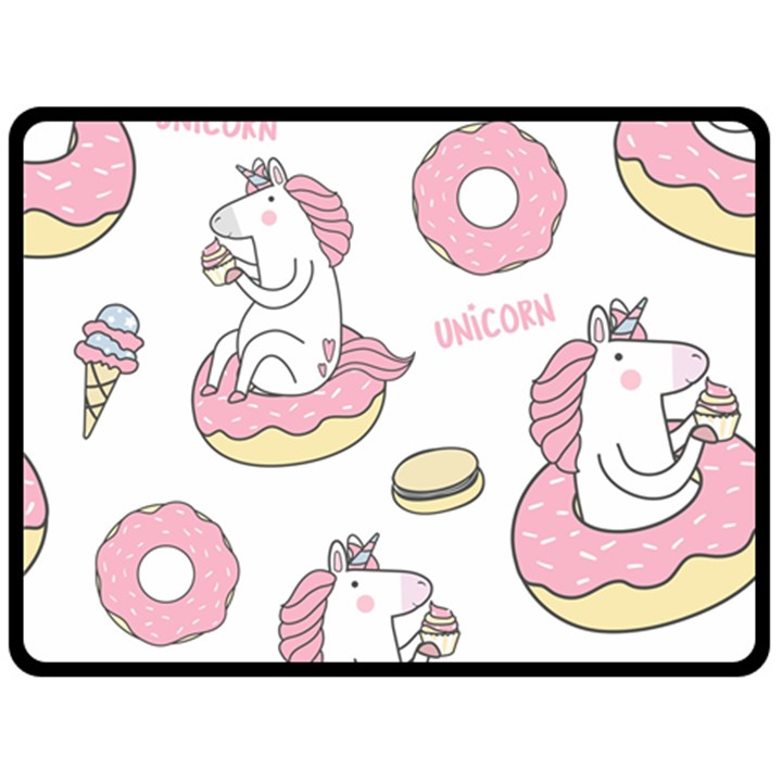 Unicorn Seamless Pattern Background Vector (1) Fleece Blanket (Large) 