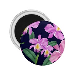 Vector Hand Drawn Orchid Flower Pattern 2 25  Magnets by Sobalvarro