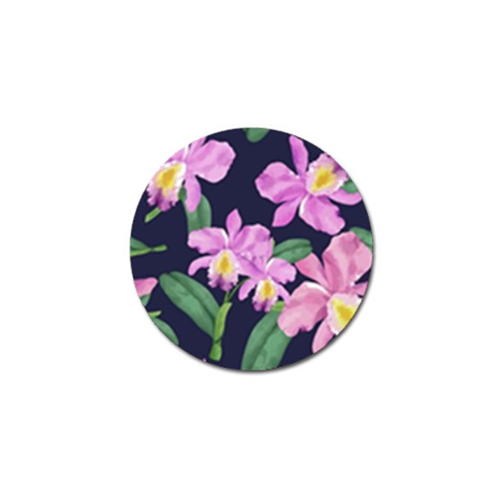 Vector Hand Drawn Orchid Flower Pattern Golf Ball Marker (10 pack)