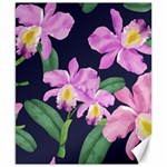 Vector Hand Drawn Orchid Flower Pattern Canvas 8  x 10  8.15 x9.66  Canvas - 1