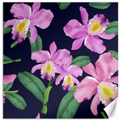 Vector Hand Drawn Orchid Flower Pattern Canvas 20  X 20  by Sobalvarro