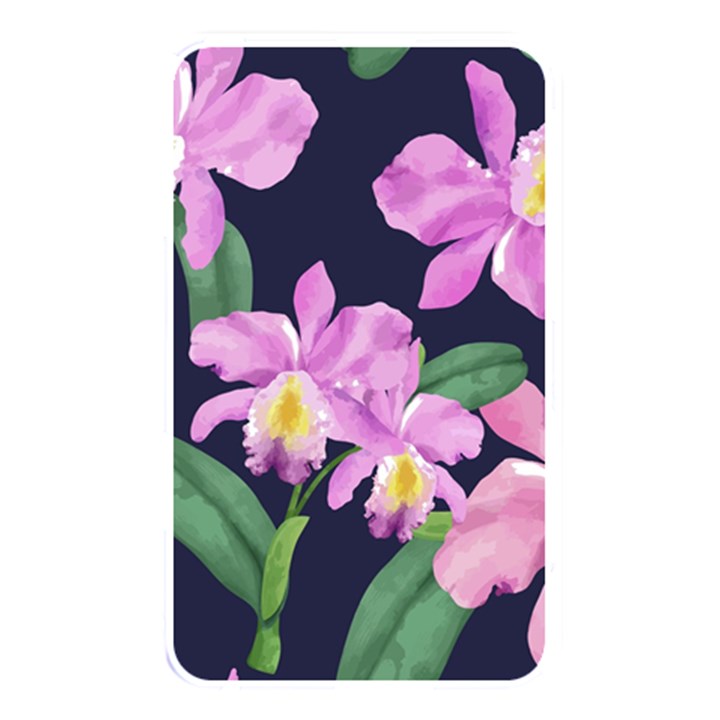 Vector Hand Drawn Orchid Flower Pattern Memory Card Reader (Rectangular)