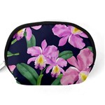 Vector Hand Drawn Orchid Flower Pattern Accessory Pouch (Medium) Back