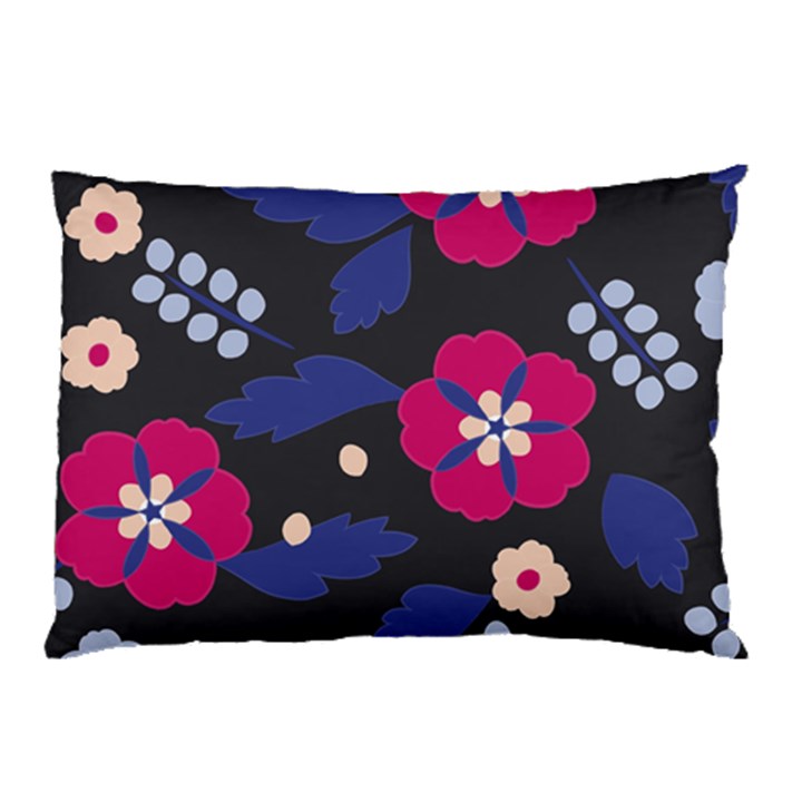 Vector Seamless Flower And Leaves Pattern Pillow Case