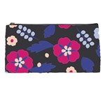 Vector Seamless Flower And Leaves Pattern Pencil Cases Front