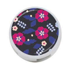 Vector Seamless Flower And Leaves Pattern 4-port Usb Hub (one Side) by Sobalvarro