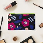 Vector Seamless Flower And Leaves Pattern Cosmetic Bag (XS) Front