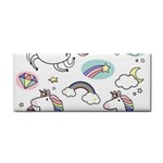 Cute Unicorns With Magical Elements Vector Hand Towel Front