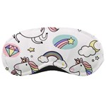 Cute Unicorns With Magical Elements Vector Sleeping Mask Front