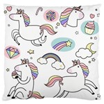 Cute Unicorns With Magical Elements Vector Standard Flano Cushion Case (Two Sides) Back