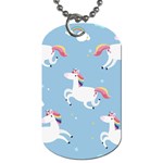 Unicorn Seamless Pattern Background Vector (2) Dog Tag (Two Sides) Back