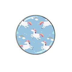 Unicorn Seamless Pattern Background Vector (2) Hat Clip Ball Marker (4 Pack) by Sobalvarro