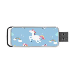 Unicorn Seamless Pattern Background Vector (2) Portable Usb Flash (two Sides) by Sobalvarro