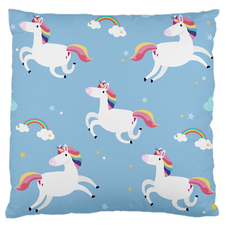 Unicorn Seamless Pattern Background Vector (2) Standard Flano Cushion Case (Two Sides)