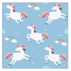 Unicorn Seamless Pattern Background Vector (2) Large Satin Scarf (square) by Sobalvarro