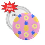 Pop Art Pineapple Seamless Pattern Vector 2.25  Buttons (100 pack)  Front