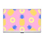 Pop Art Pineapple Seamless Pattern Vector Business Card Holder Front