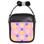 Pop Art Pineapple Seamless Pattern Vector Girls Sling Bag Front