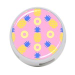 Pop Art Pineapple Seamless Pattern Vector 4-Port USB Hub (One Side) Front