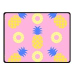 Pop Art Pineapple Seamless Pattern Vector Fleece Blanket (Small) 50 x40  Blanket Front