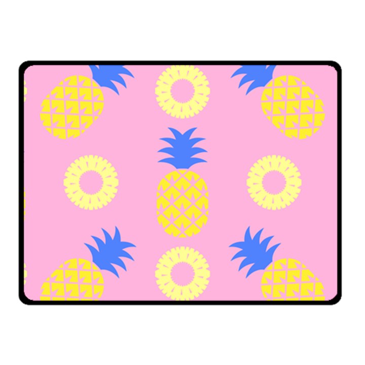 Pop Art Pineapple Seamless Pattern Vector Fleece Blanket (Small)