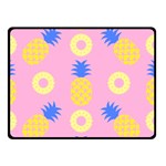 Pop Art Pineapple Seamless Pattern Vector Double Sided Fleece Blanket (Small)  45 x34  Blanket Front