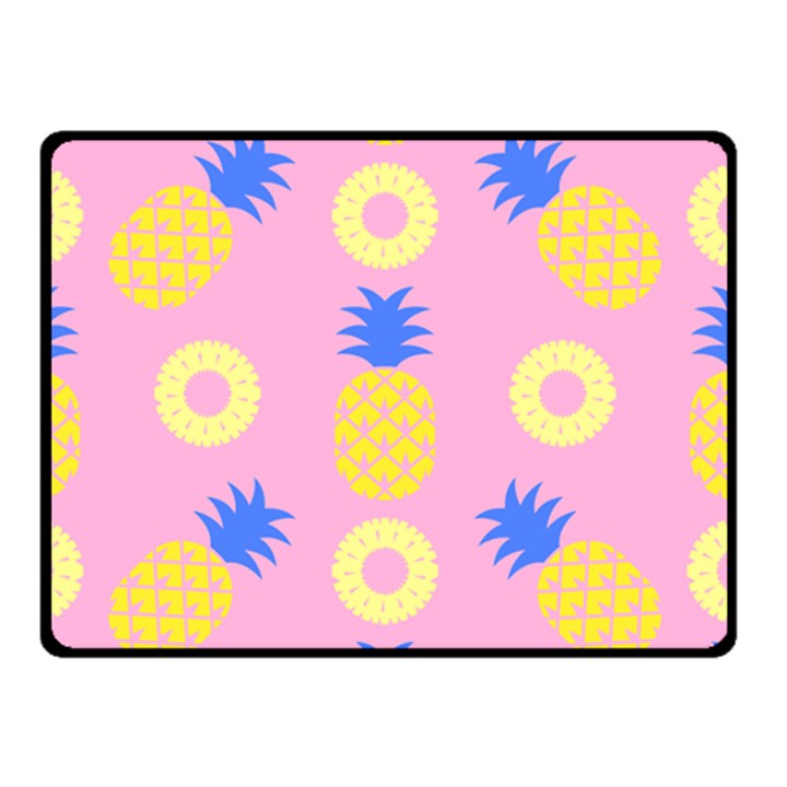 Pop Art Pineapple Seamless Pattern Vector Double Sided Fleece Blanket (Small) 