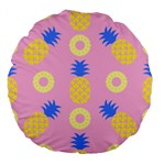 Pop Art Pineapple Seamless Pattern Vector Large 18  Premium Flano Round Cushions Back