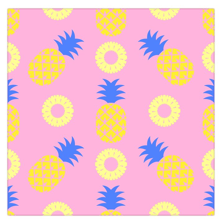 Pop Art Pineapple Seamless Pattern Vector Large Satin Scarf (Square)